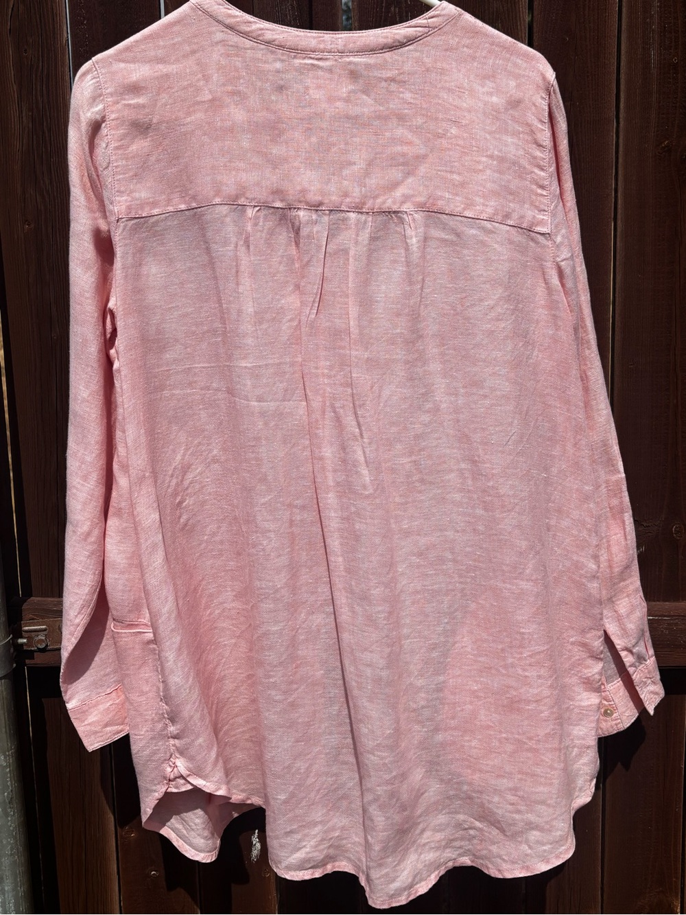 Women's Lightweight Pink Button-down Shirt